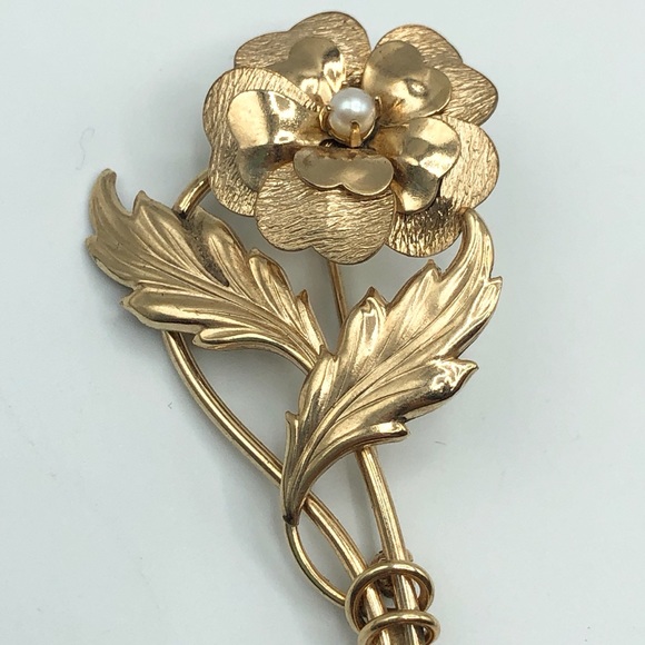 Gold Filled CA Arrow Carl Art Vintage Brooch Pin - Picture 2 of 5